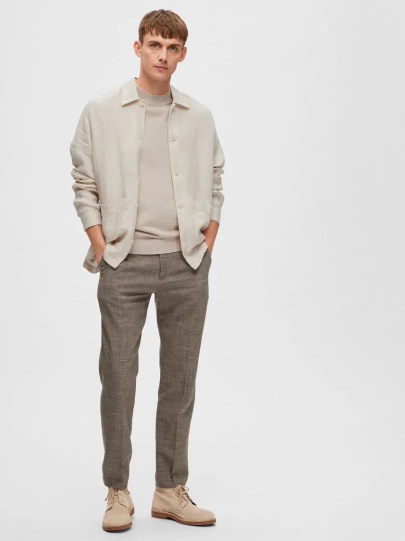 slim_fit_habitbukser_2-9.webp Bukser | Jakkesæt & Blazers>SELECTED SLIM FIT HABITBUKSER Brown