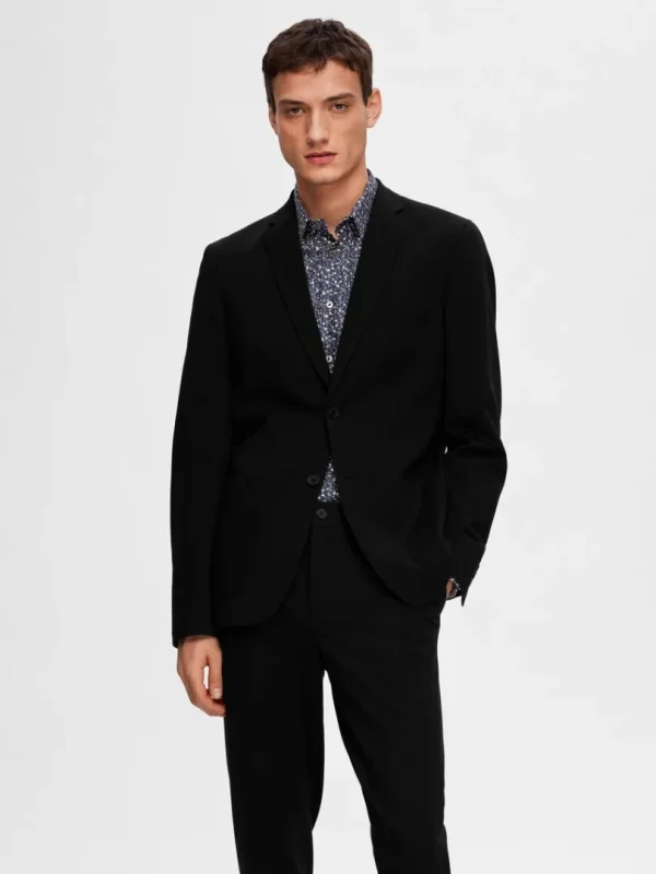 Jakkesæt & Blazers>SELECTED SLIM FIT JERSEY BLAZER Black