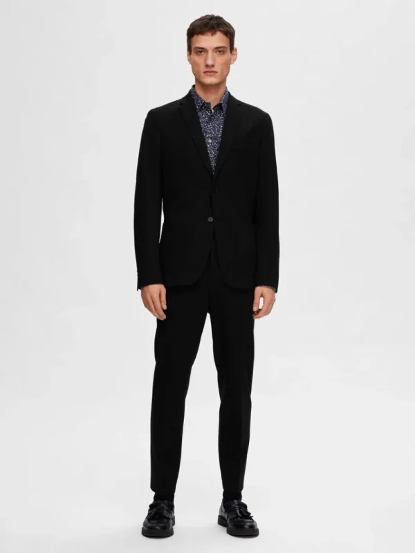 Jakkesæt & Blazers>SELECTED SLIM FIT JERSEY BLAZER Black