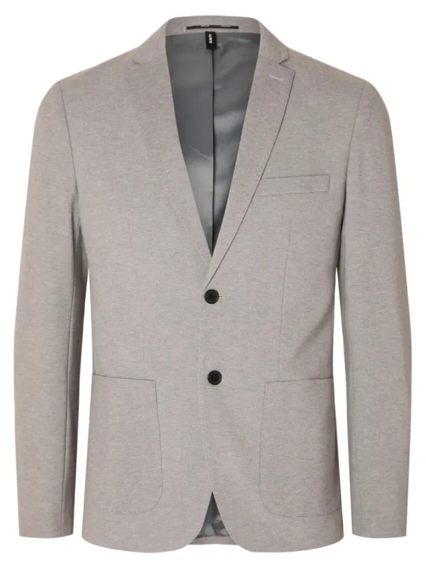 Jakkesæt & Blazers>SELECTED SLIM FIT JERSEY BLAZER Grey