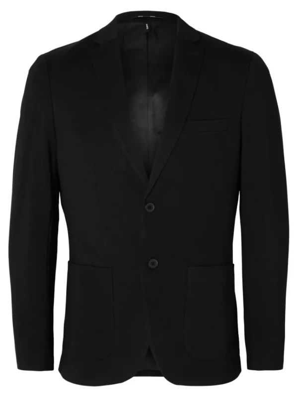 Jakkesæt & Blazers>SELECTED SLIM FIT JERSEY BLAZER Black