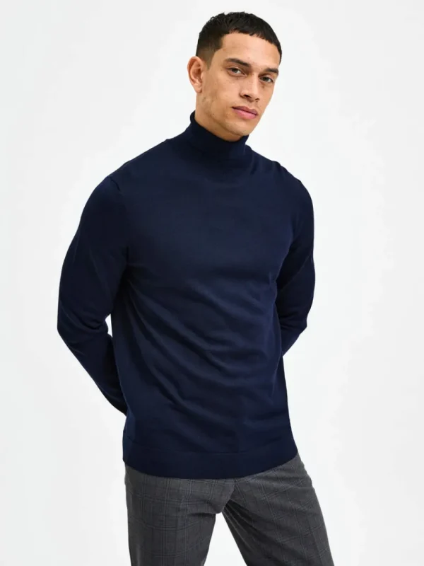 Strik>SELECTED SLIM FIT RULLEKRAVE Blue