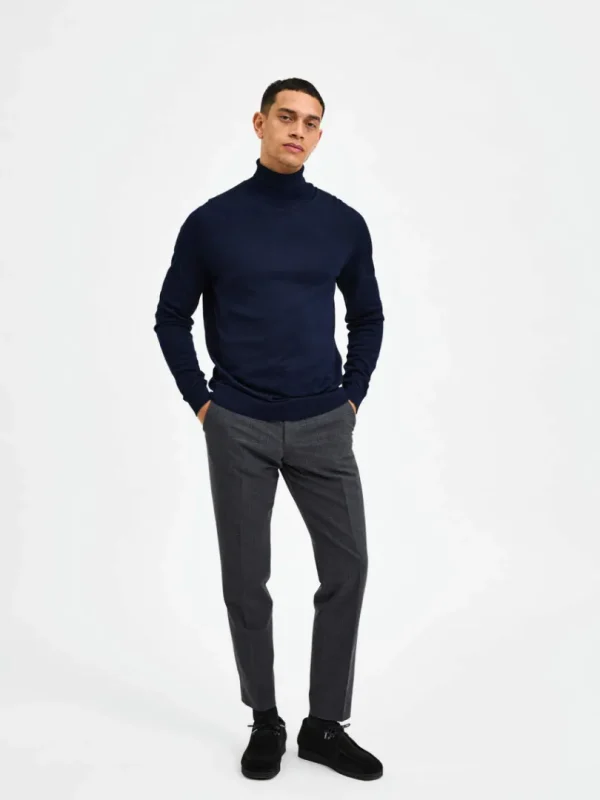 Strik>SELECTED SLIM FIT RULLEKRAVE Blue