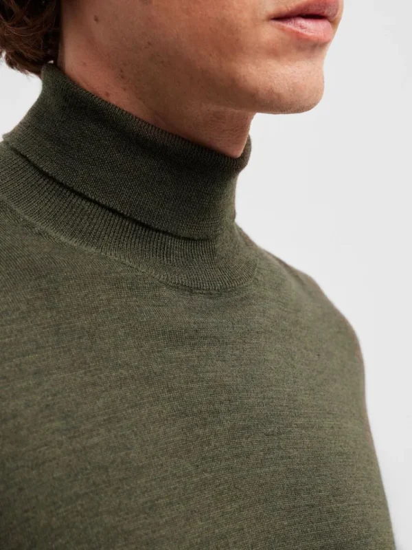 Strik>SELECTED SLIM FIT RULLEKRAVE Green