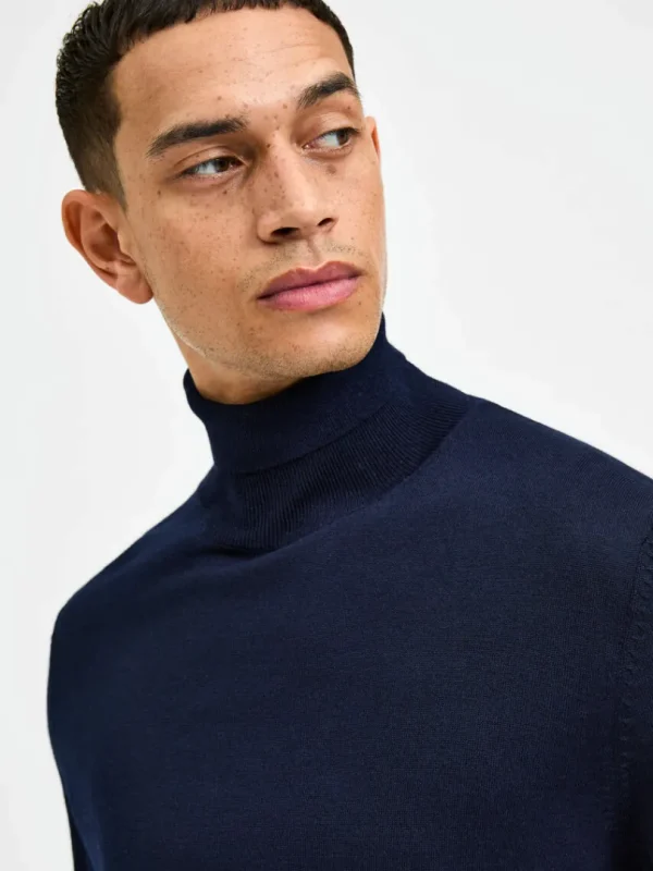 Strik>SELECTED SLIM FIT RULLEKRAVE Blue