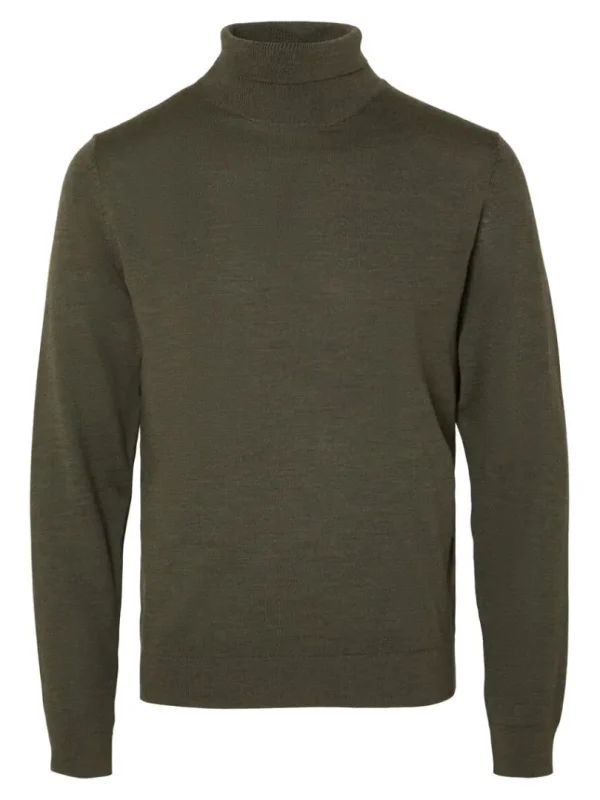 Strik>SELECTED SLIM FIT RULLEKRAVE Green