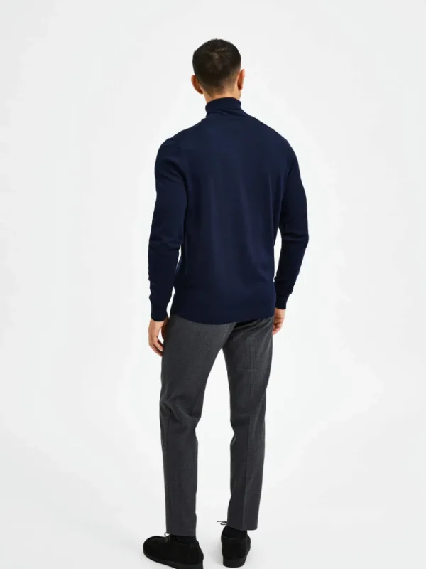 Strik>SELECTED SLIM FIT RULLEKRAVE Blue