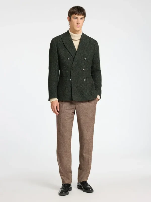 Jakkesæt & Blazers>SELECTED SLIM FIT SILDEBEN DOBBELTRADET BLAZER Green