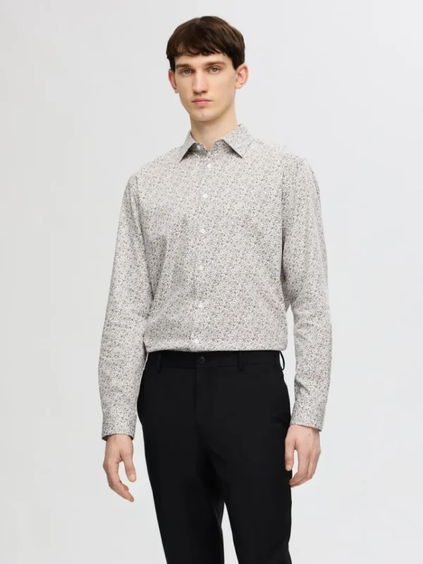 Skjorter>SELECTED SLIM FIT SKJORTE Beige