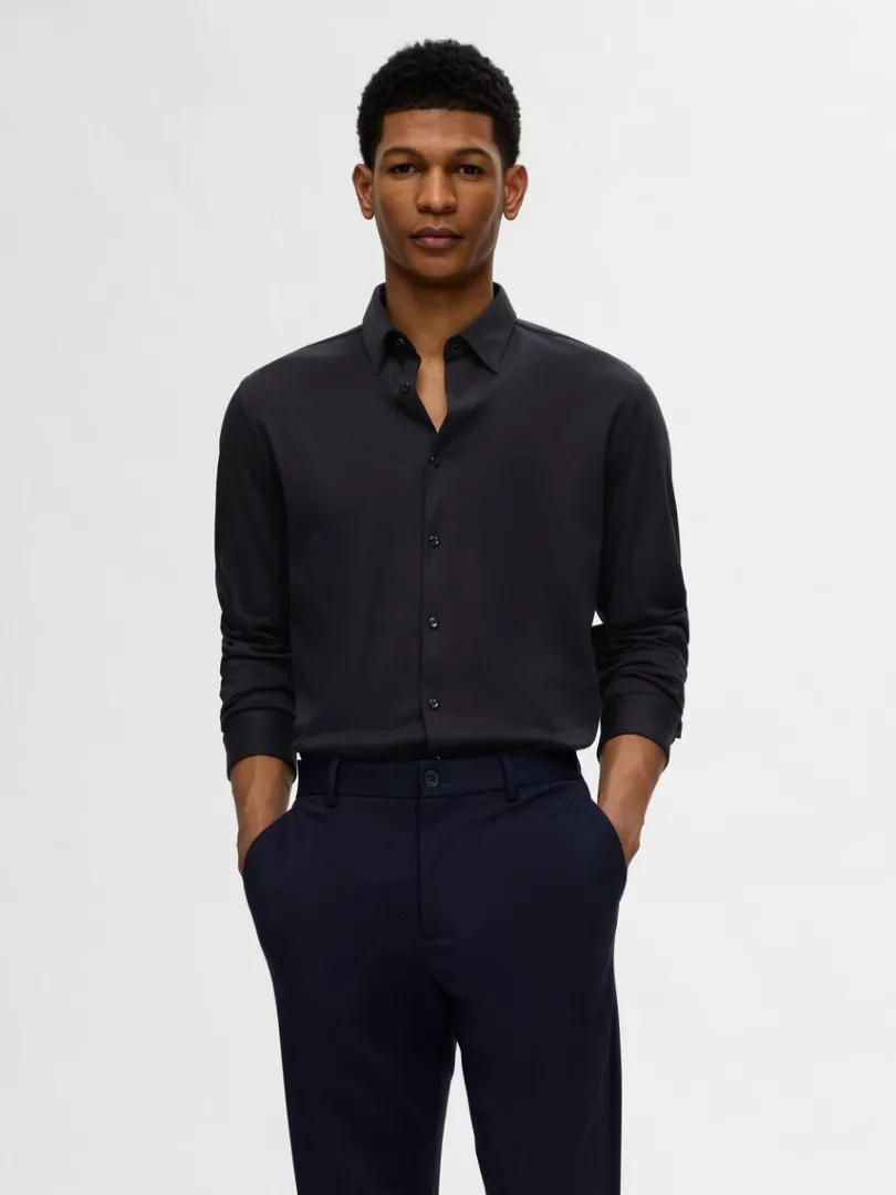 slim_fit_skjorte_0-12.webp Skjorter>SELECTED SLIM FIT SKJORTE Black
