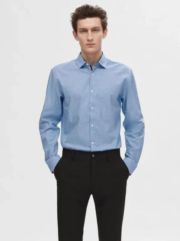 Skjorter>SELECTED SLIM FIT SKJORTE Blue