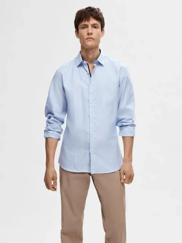 Skjorter>SELECTED SLIM FIT SKJORTE Blue