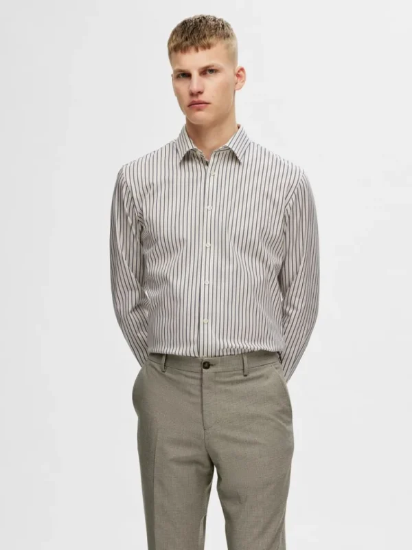 Skjorter>SELECTED SLIM FIT SKJORTE Grey