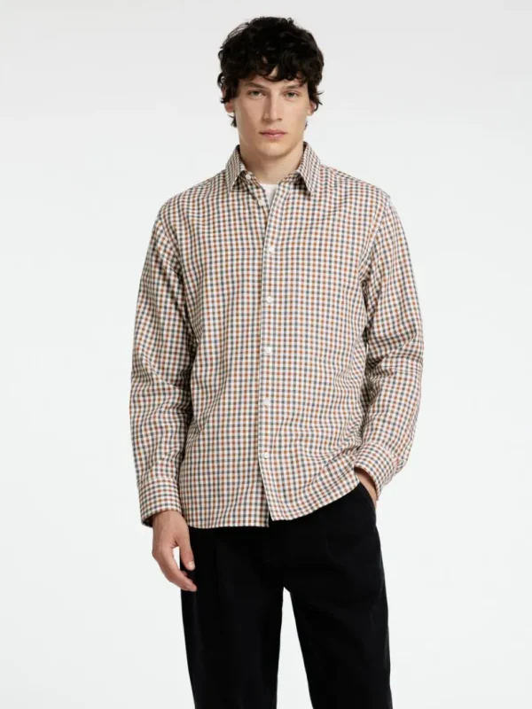 Skjorter>SELECTED SLIM FIT SKJORTE Brown