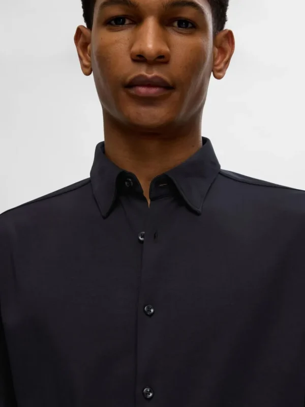 Skjorter>SELECTED SLIM FIT SKJORTE Black
