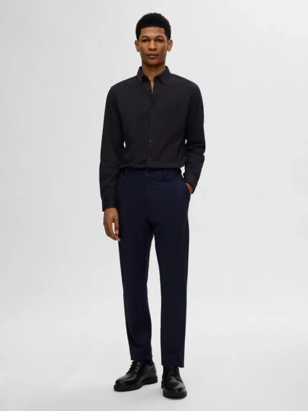 Skjorter>SELECTED SLIM FIT SKJORTE Black