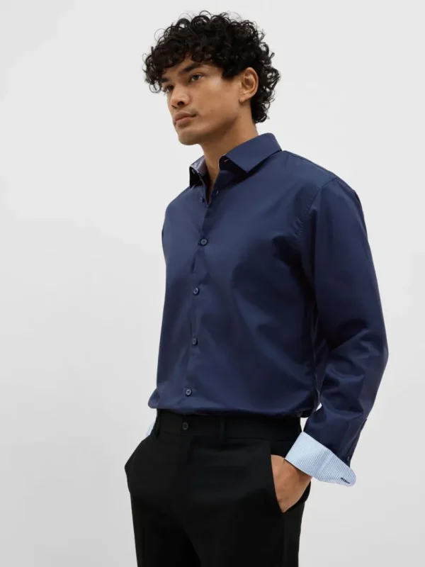 Skjorter>SELECTED SLIM FIT SKJORTE Blue