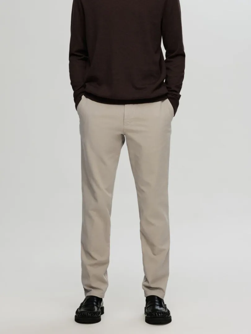slim_fit_struktureret_ch_0.webp Bukser>SELECTED 175 SLIM FIT STRUKTURERET CHINOS Beige
