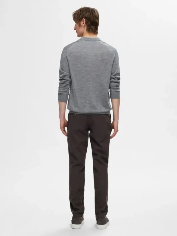 Bukser>SELECTED 175 SLIM FIT STRUKTURERET CHINOS Brown