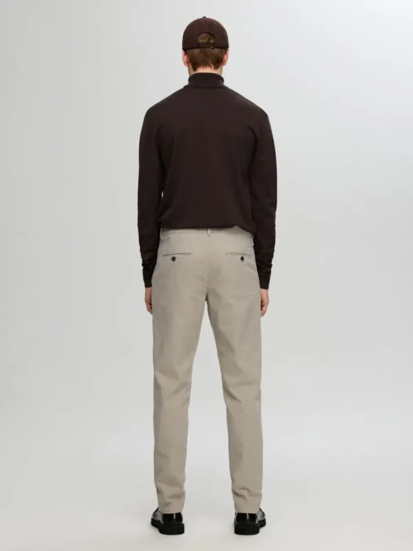 Bukser>SELECTED 175 SLIM FIT STRUKTURERET CHINOS Beige