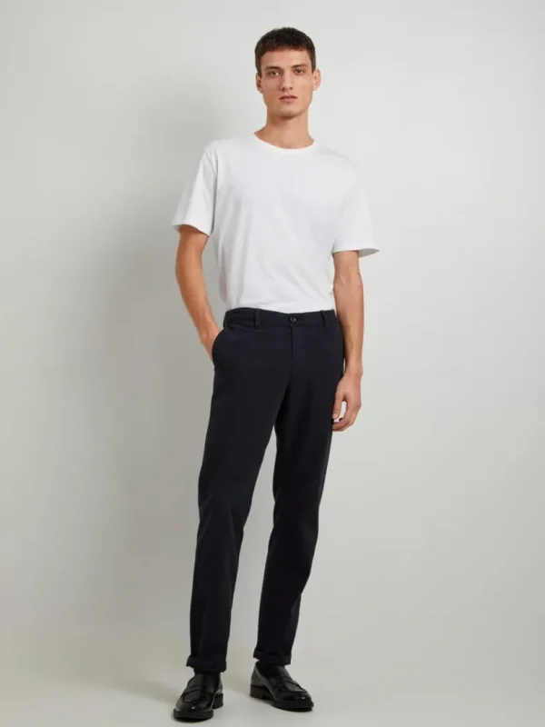 Bukser>SELECTED 175 SLIM FIT STRUKTURERET CHINOS Blue