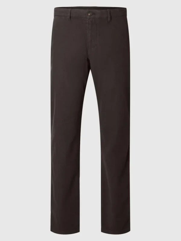 Bukser>SELECTED 175 SLIM FIT STRUKTURERET CHINOS Brown