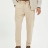 Bukser>SELECTED SLIM FIT TAPERED BUKSER Beige