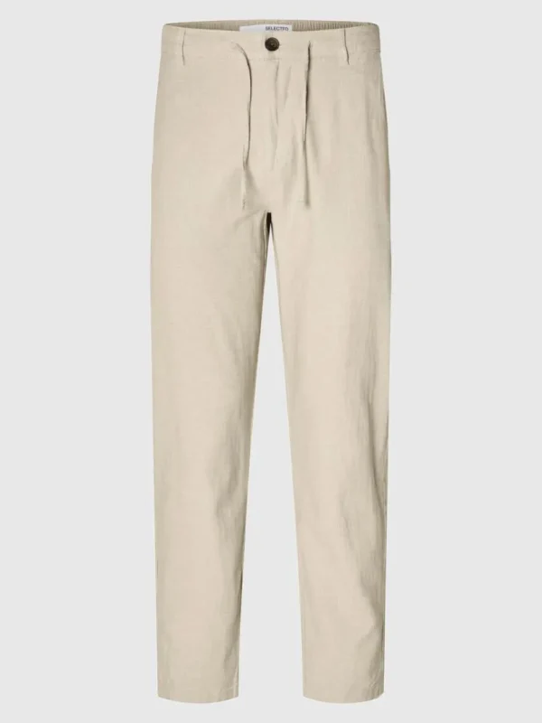 Bukser>SELECTED SLIM FIT TAPERED BUKSER Beige