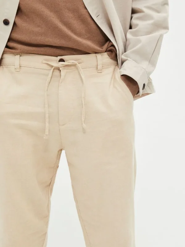 Bukser>SELECTED SLIM FIT TAPERED BUKSER Beige