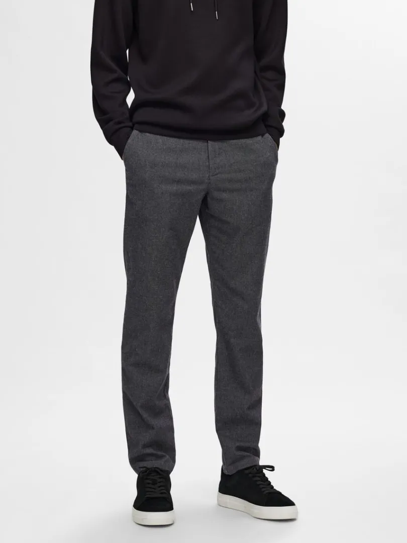 slimfit_brstet_chinos_0.webp Bukser>SELECTED 175 SLIM-FIT BØRSTET CHINOS Grey