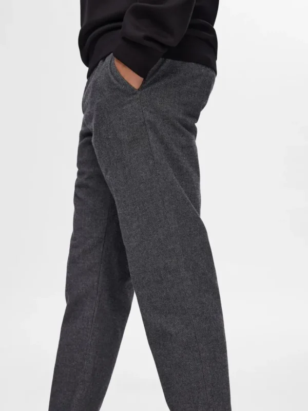 Bukser>SELECTED 175 SLIM-FIT BØRSTET CHINOS Grey