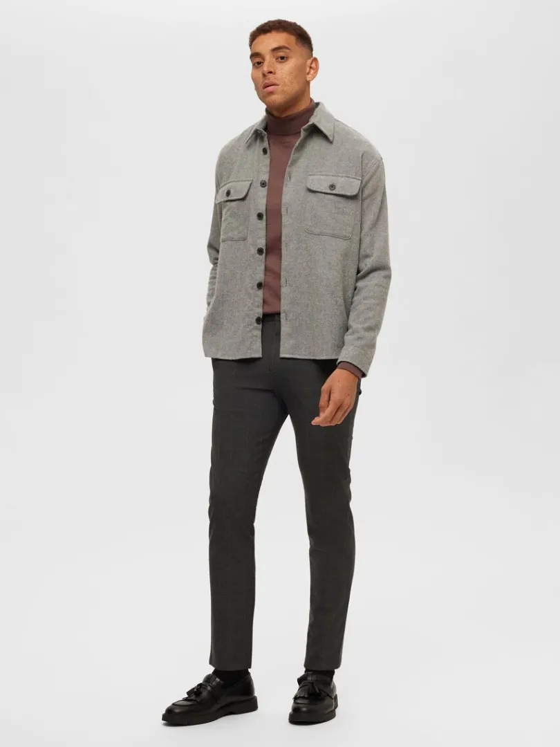 slimfit_bukser_1-7.webp Bukser | Jakkesæt & Blazers>SELECTED 175 SLIM-FIT BUKSER Grey