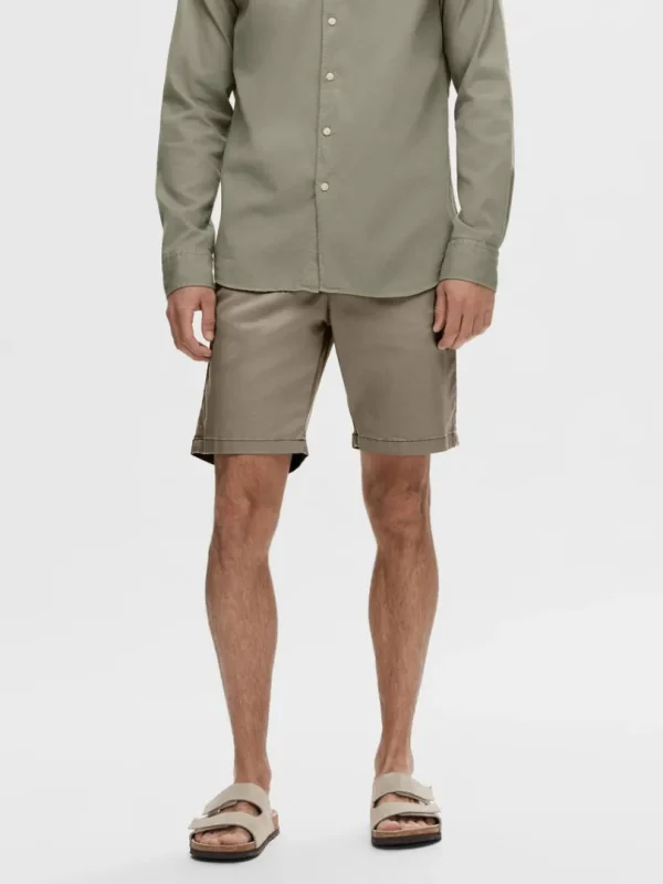 Shorts>SELECTED SLIM-FIT CHINOSHORTS Brown