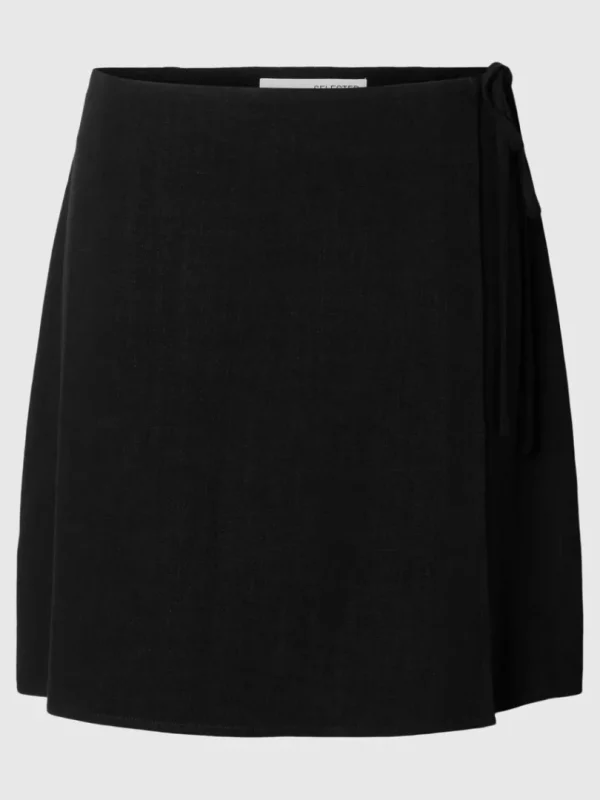 Nederdele>SELECTED SLÅ-OM MININEDERDEL Black