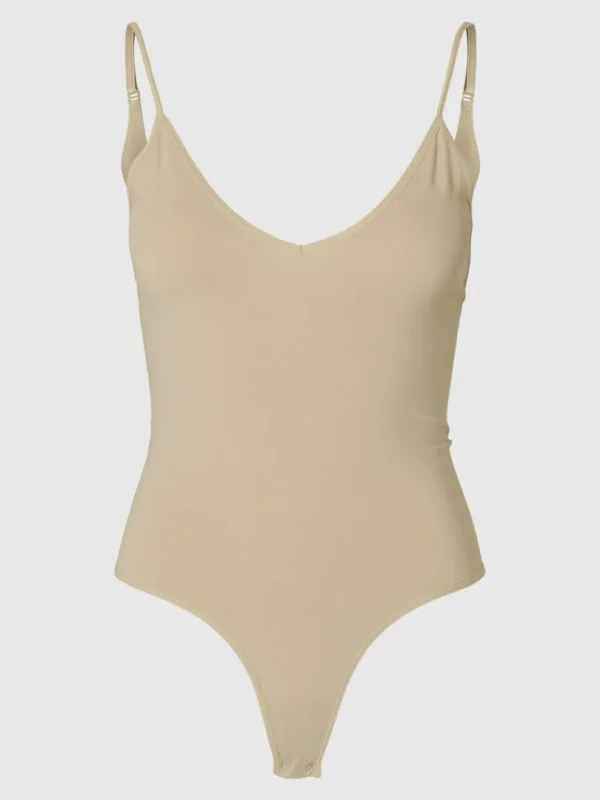 Toppe Og Bluser>SELECTED SØMLØS SHAPEWEAR BODYSUIT Brown