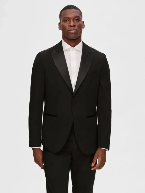 Jakkesæt & Blazers>SELECTED SMOKING BLAZER Black