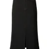 Nederdele>SELECTED SORT DENIM MIDINEDERDEL Black