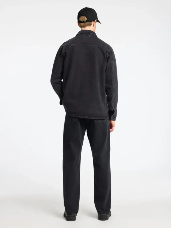 Overtøj | Skjorter>SELECTED SORT DENIM OVERSHIRT Black