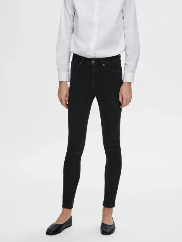 Jeans>SELECTED SORT SKINNY FIT JEANS Black