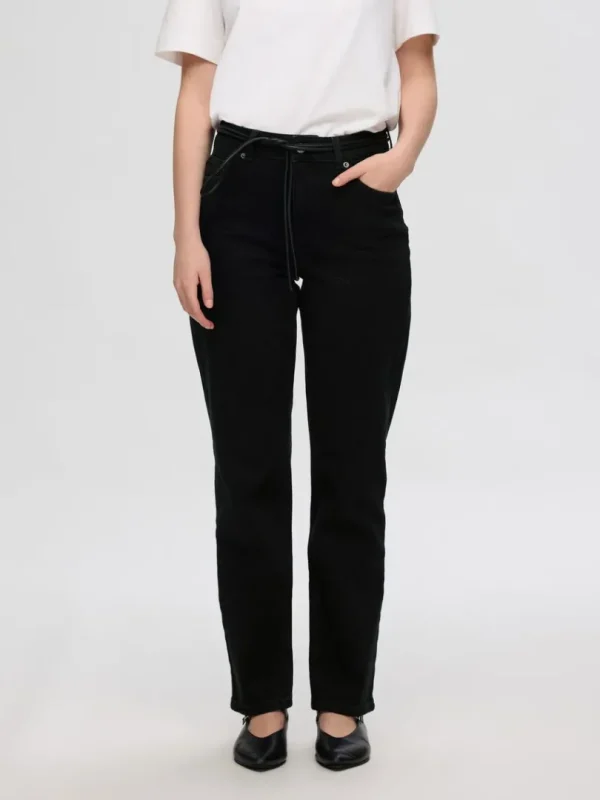 Jeans>SELECTED SORT STRAIGHT FIT JEANS Black