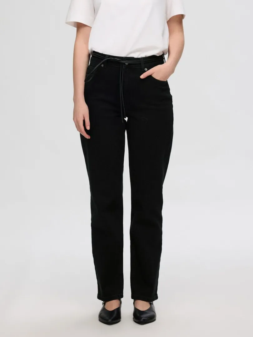 sort_straight_fit_jeans_0.webp Jeans>SELECTED SORT STRAIGHT FIT JEANS Black
