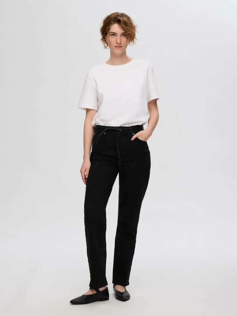 sort_straight_fit_jeans_1.webp Jeans>SELECTED SORT STRAIGHT FIT JEANS Black