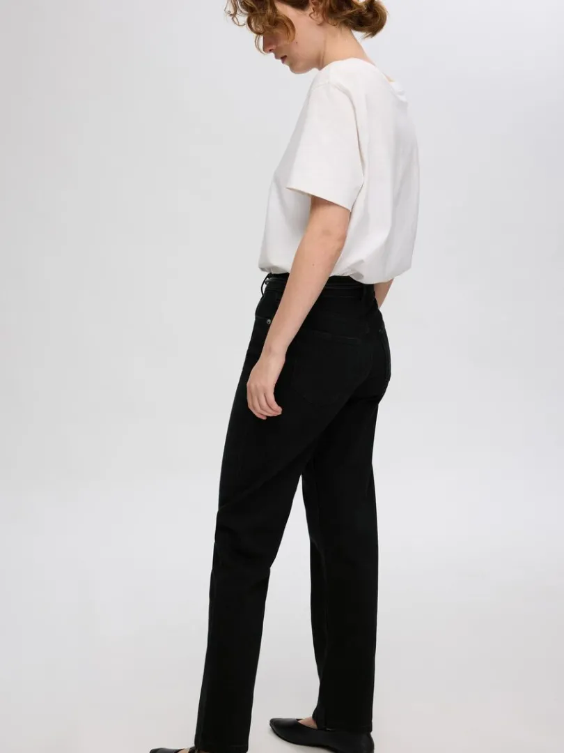 sort_straight_fit_jeans_2.webp Jeans>SELECTED SORT STRAIGHT FIT JEANS Black