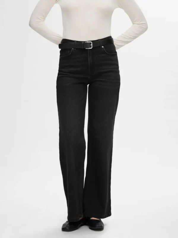 Jeans>SELECTED SORT WIDE FIT JEANS Black