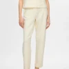Bukser>SELECTED STRAIGHT FIT BUKSER White