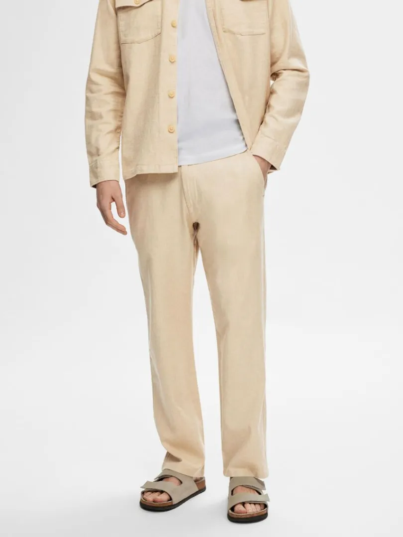 straight_fit_bukser_0-5.webp Bukser>SELECTED STRAIGHT FIT BUKSER Beige