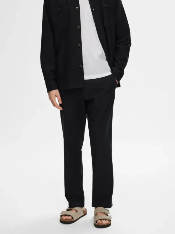 Bukser>SELECTED STRAIGHT FIT BUKSER Black
