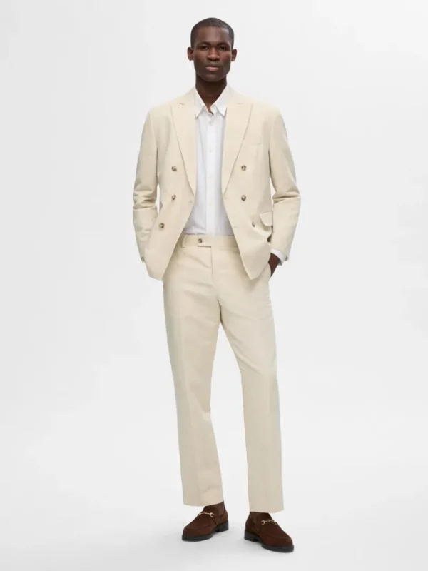 Bukser | Jakkesæt & Blazers>SELECTED STRAIGHT FIT BUKSER Beige