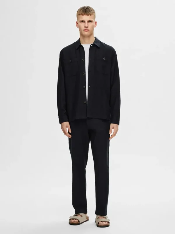 Bukser>SELECTED STRAIGHT FIT BUKSER Black