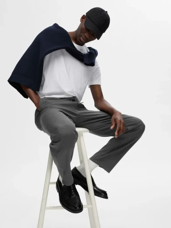 Bukser>SELECTED 196 STRAIGHT FIT BUKSER Grey